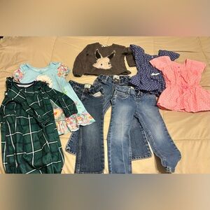 Girls size 3T Kids Clothing Bundle with Jeans and Tops